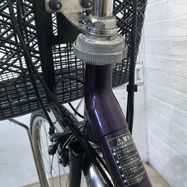 中古電動自転車 パナソニック ビビ TX パープル 26インチ YF032