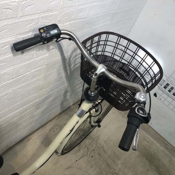 中古電動自転車 パナソニック ビビ スタイル DX アイボリーホワイト 26インチ YF049