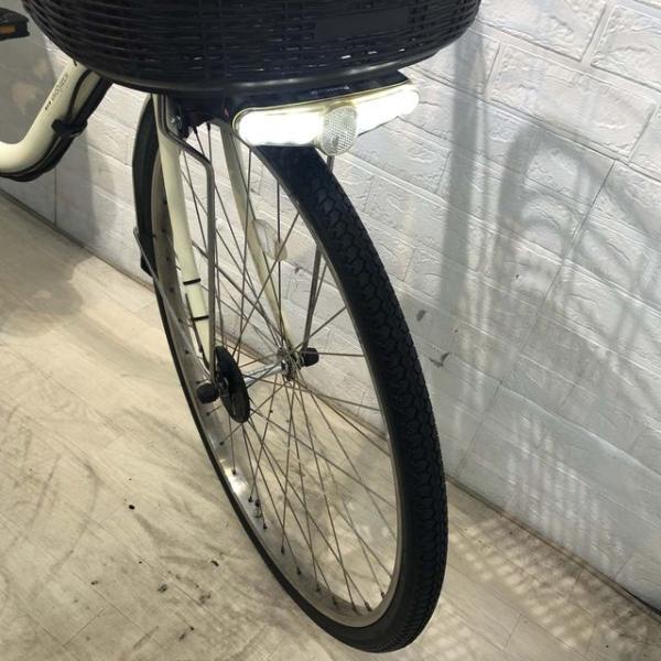 中古電動自転車 パナソニック ビビ スタイル DX アイボリーホワイト 26インチ YF049