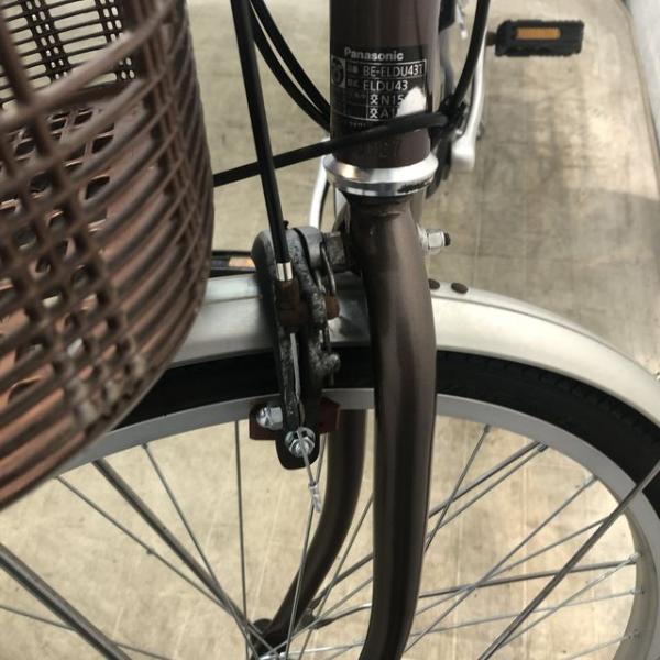 中古電動自転車 パナソニック ビビ ライト U ブラウン 24インチ YF085
