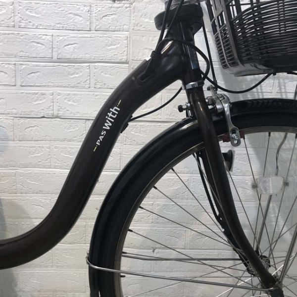 中古電動自転車 ヤマハ PAS With パス ウィズ ブラウン 26インチ YF109