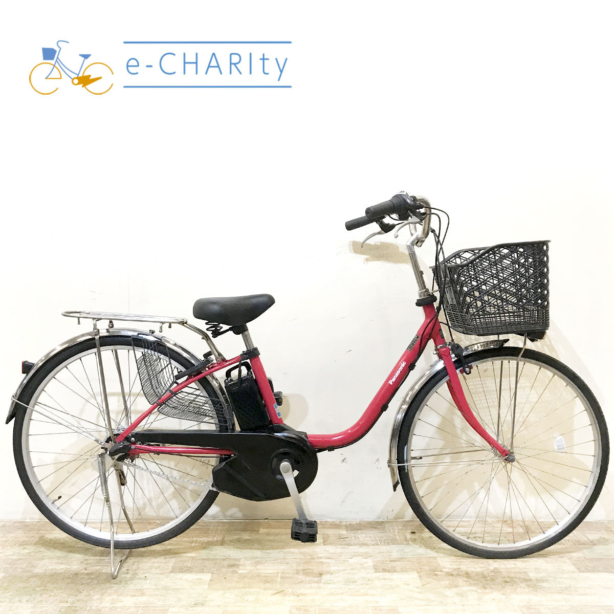 中古電動自転車 パナソニック ビビ SX レッド 26インチ KF002