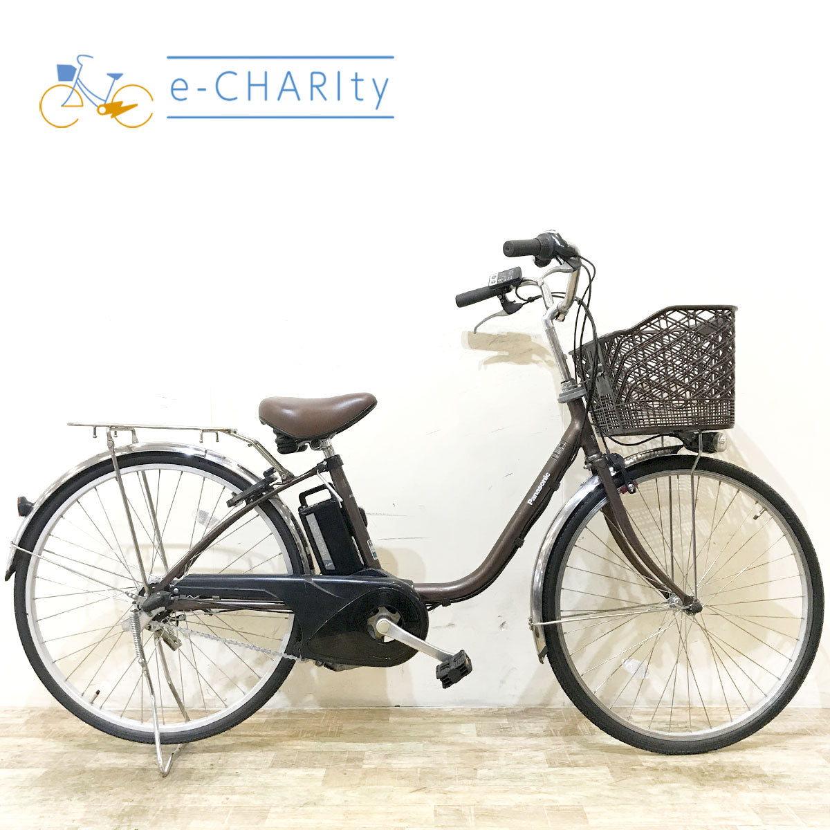 中古電動自転車 パナソニック ビビ TX ブラウン 26インチ KF011