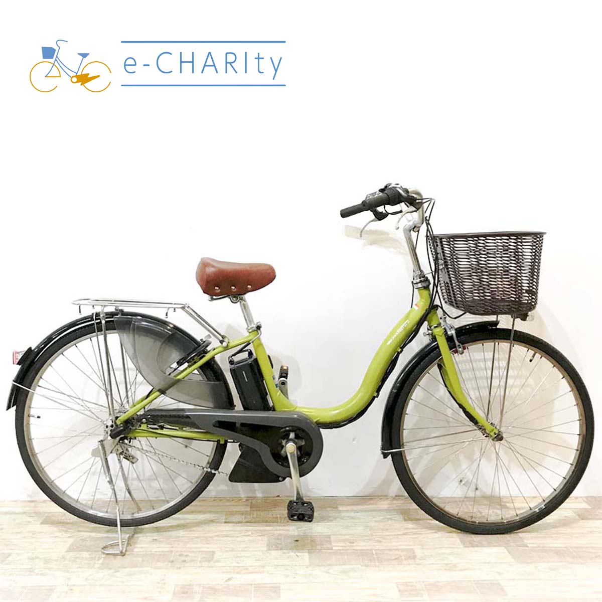 中古電動自転車 ヤマハ PAS ナチュラ グリーン 26インチ KK006
