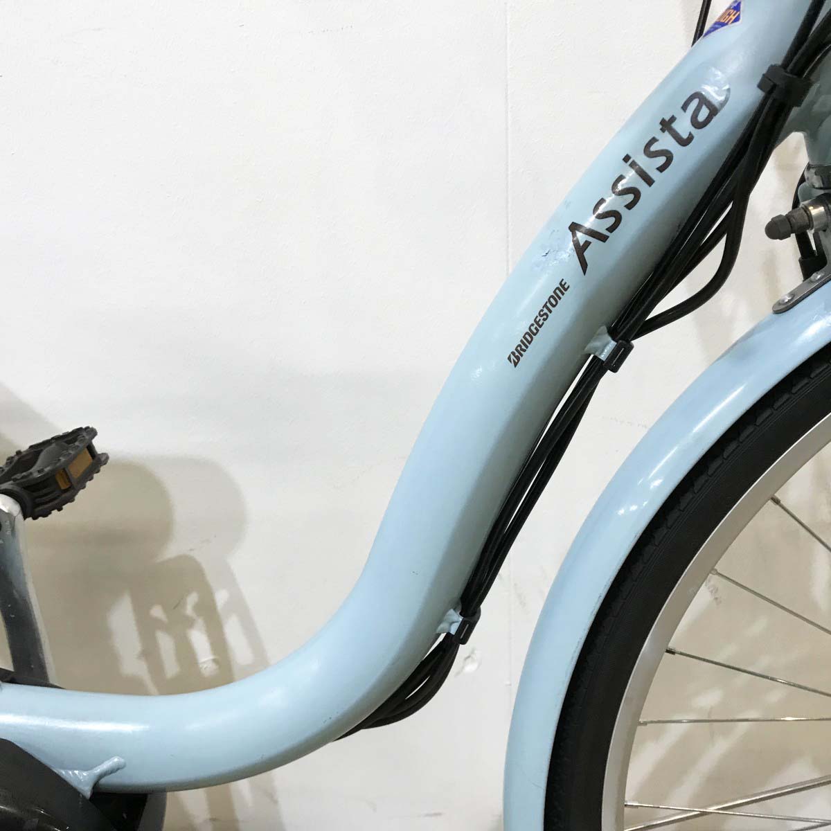 中古電動自転車 ブリヂストン アシスタファイン ブルー 26インチ KK015