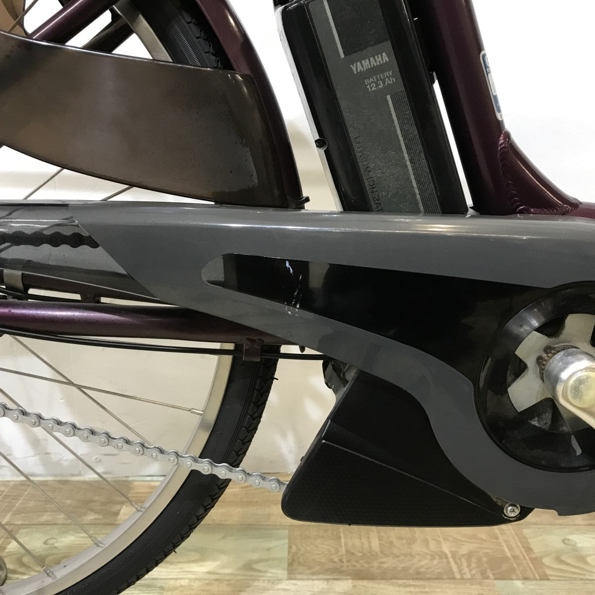 中古電動自転車 ヤマハ PAS ナチュラ パープル 26インチ KK016