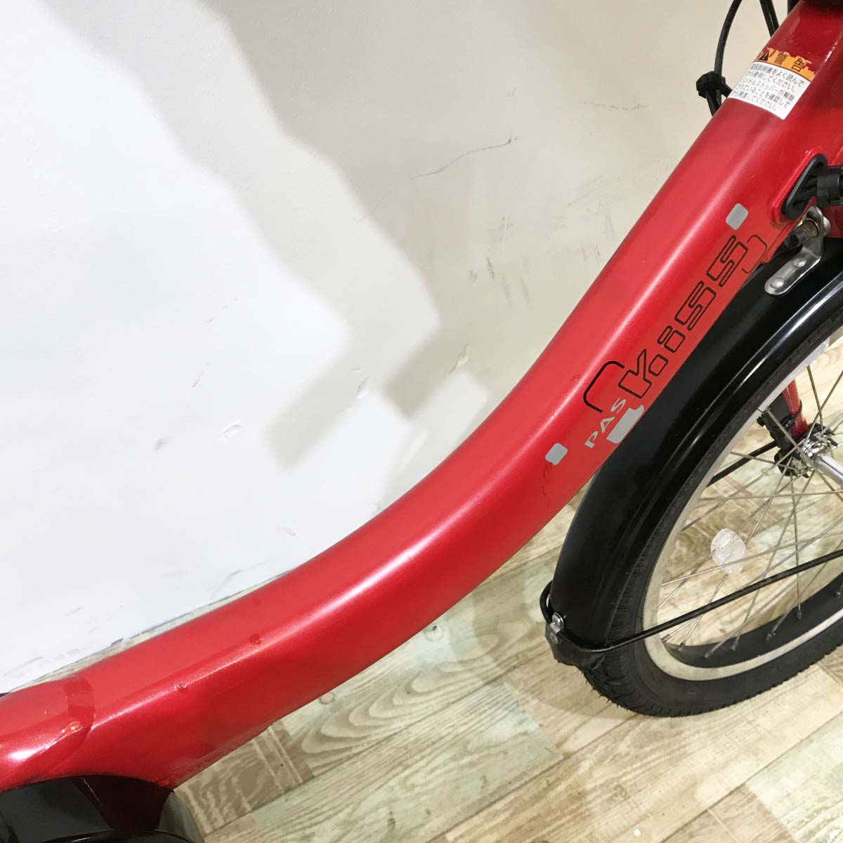 中古電動自転車 ヤマハ PAS キッスミニアン レッド 20インチ KK020