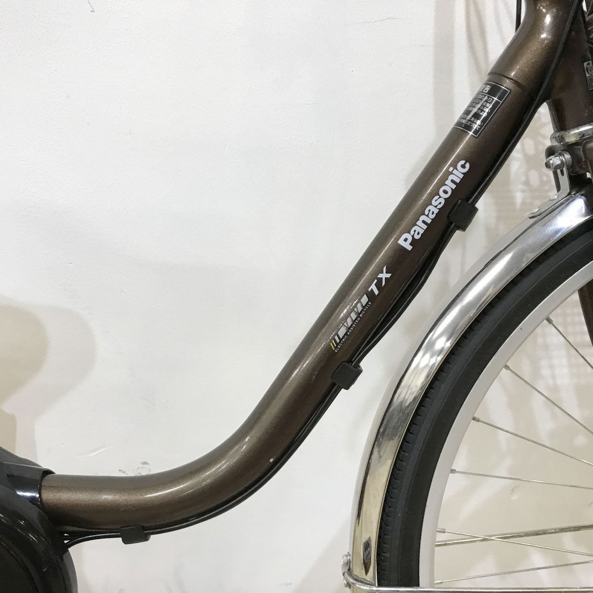 中古電動自転車 パナソニック ビビTX ブラウン 26インチ KK025