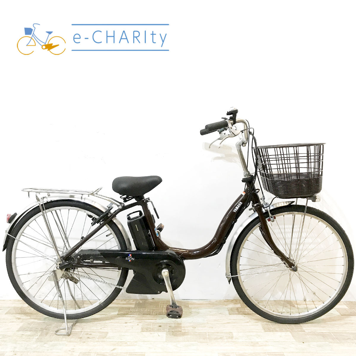 中古電動自転車 パナソニック PAS シオンU ブラウン 24インチ KK028