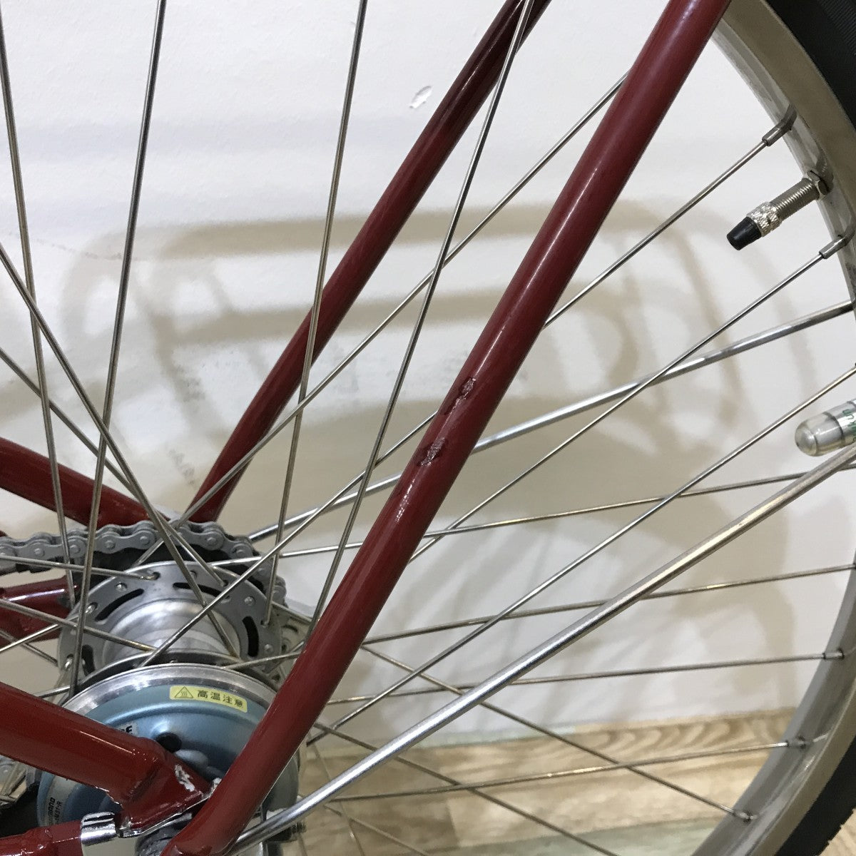 中古電動自転車 ブリヂストン アシスタポルク レッド 26インチ KK054