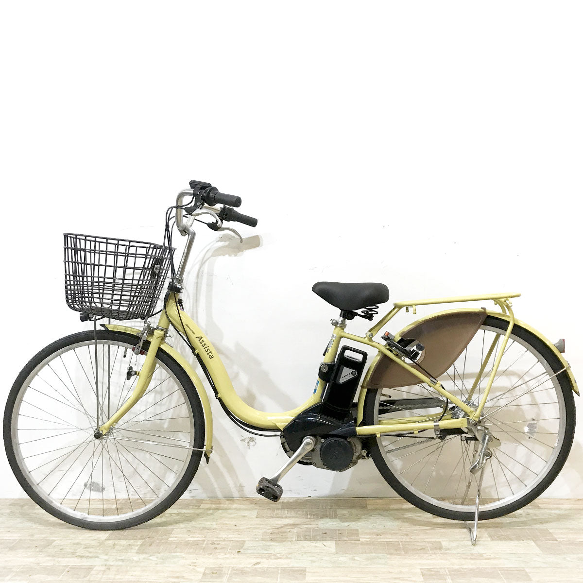 中古電動自転車 ブリヂストン アシスタベーシック イエロー 26インチ KK057