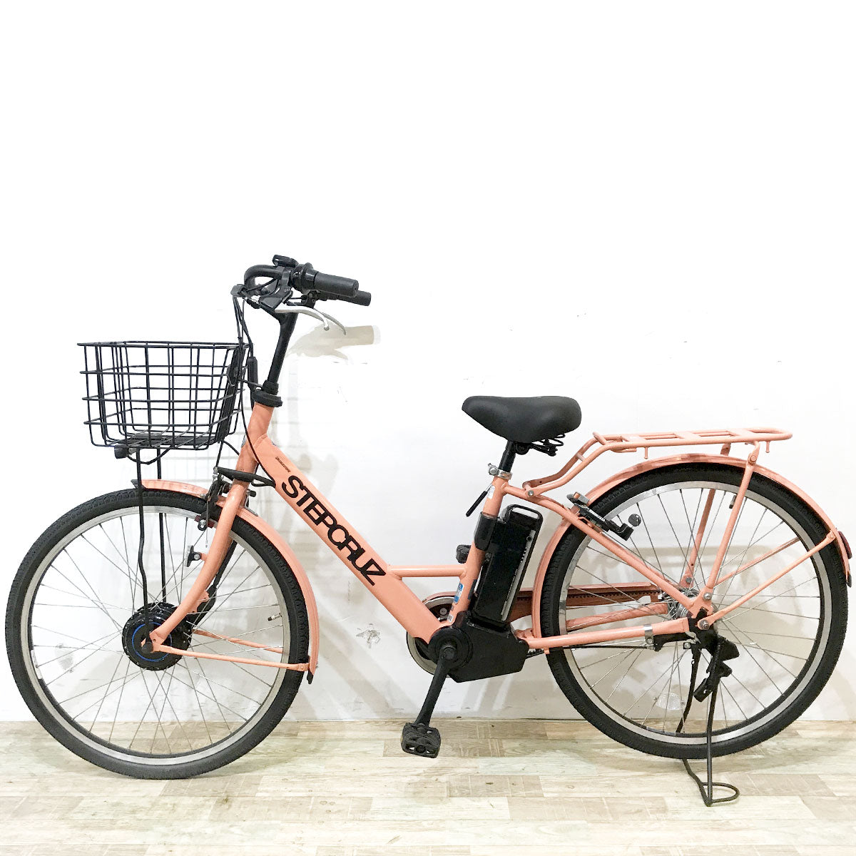 ブリヂストン ステップクルーズe（デュアルドライブ） ピンク 26インチ KK062 【中古車】