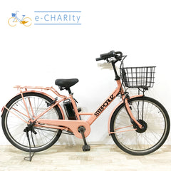 ブリヂストン ステップクルーズe（デュアルドライブ） ピンク 26インチ KK062 【中古車】