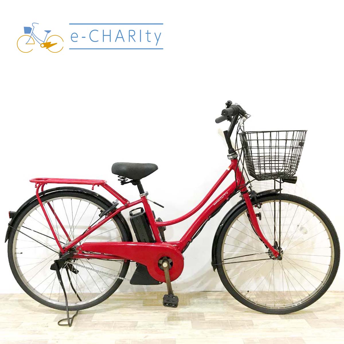 中古電動自転車 ヤマハ PAS アミ レッド 26インチ KK072