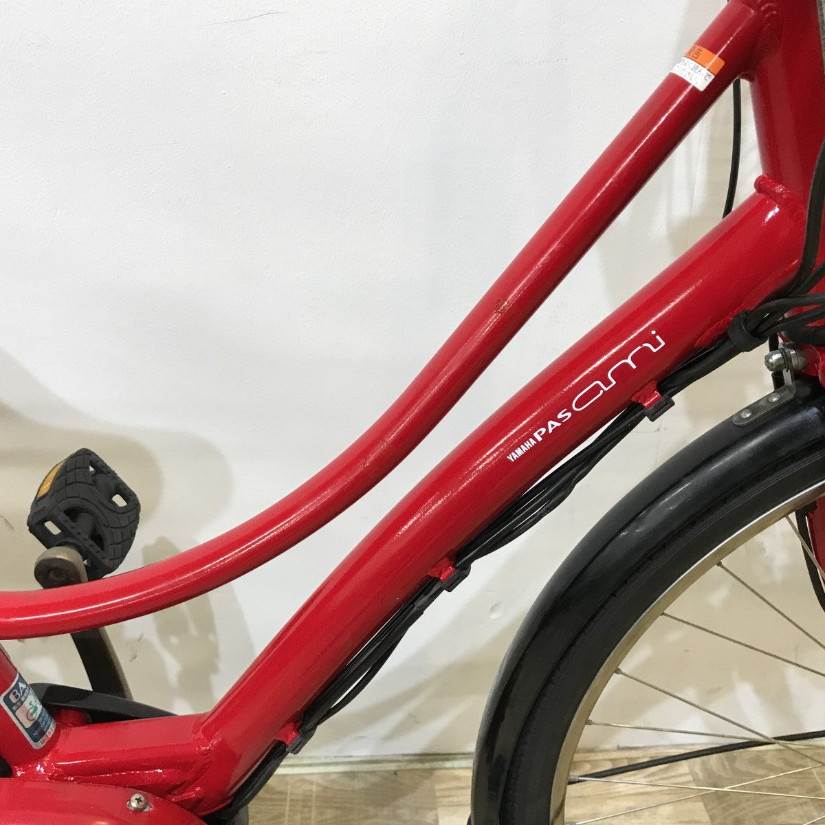 中古電動自転車 ヤマハ PAS アミ レッド 26インチ KK072