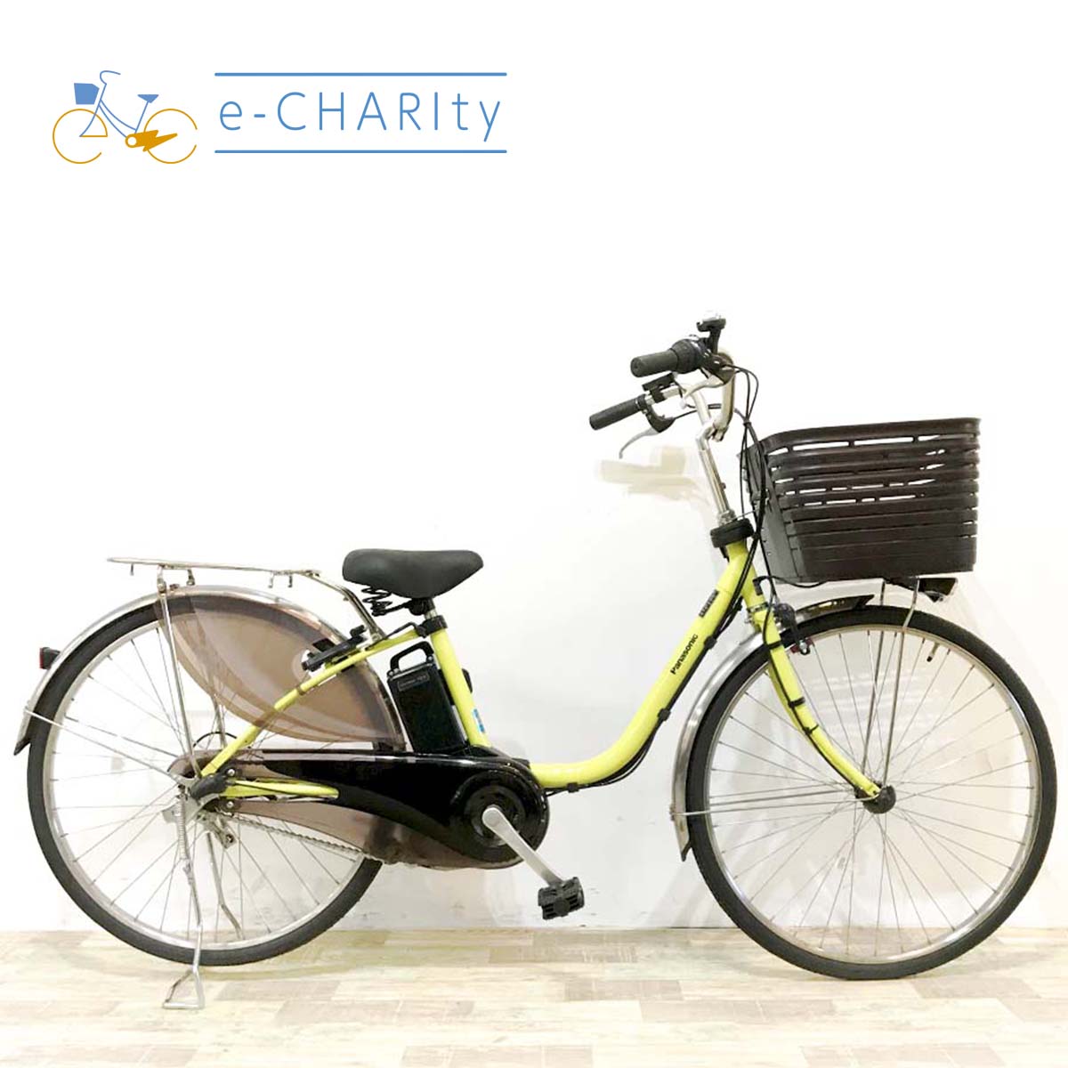 中古電動自転車 パナソニック ビビDX グリーン 26インチ KK077