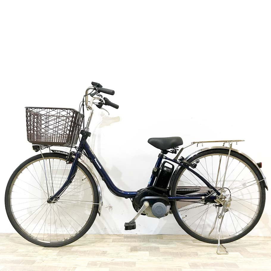 中古電動自転車 パナソニック ビビDX ネイビー 26インチ KK081