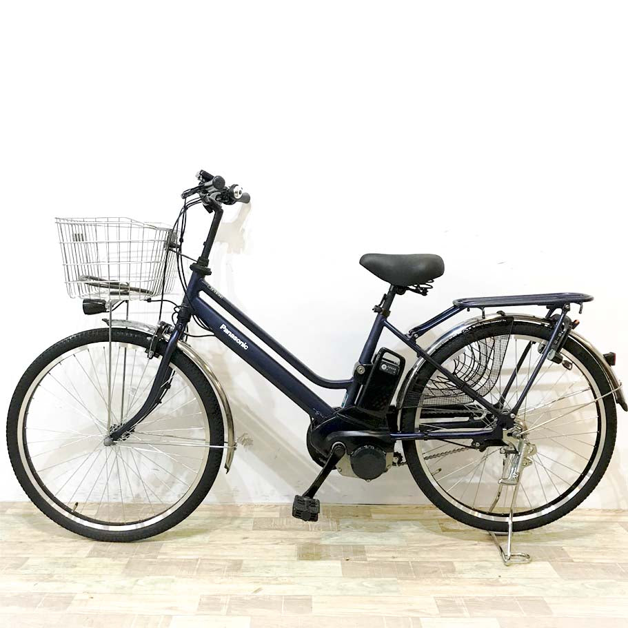 中古電動自転車 パナソニック ティモS ネイビー 26インチ KK087