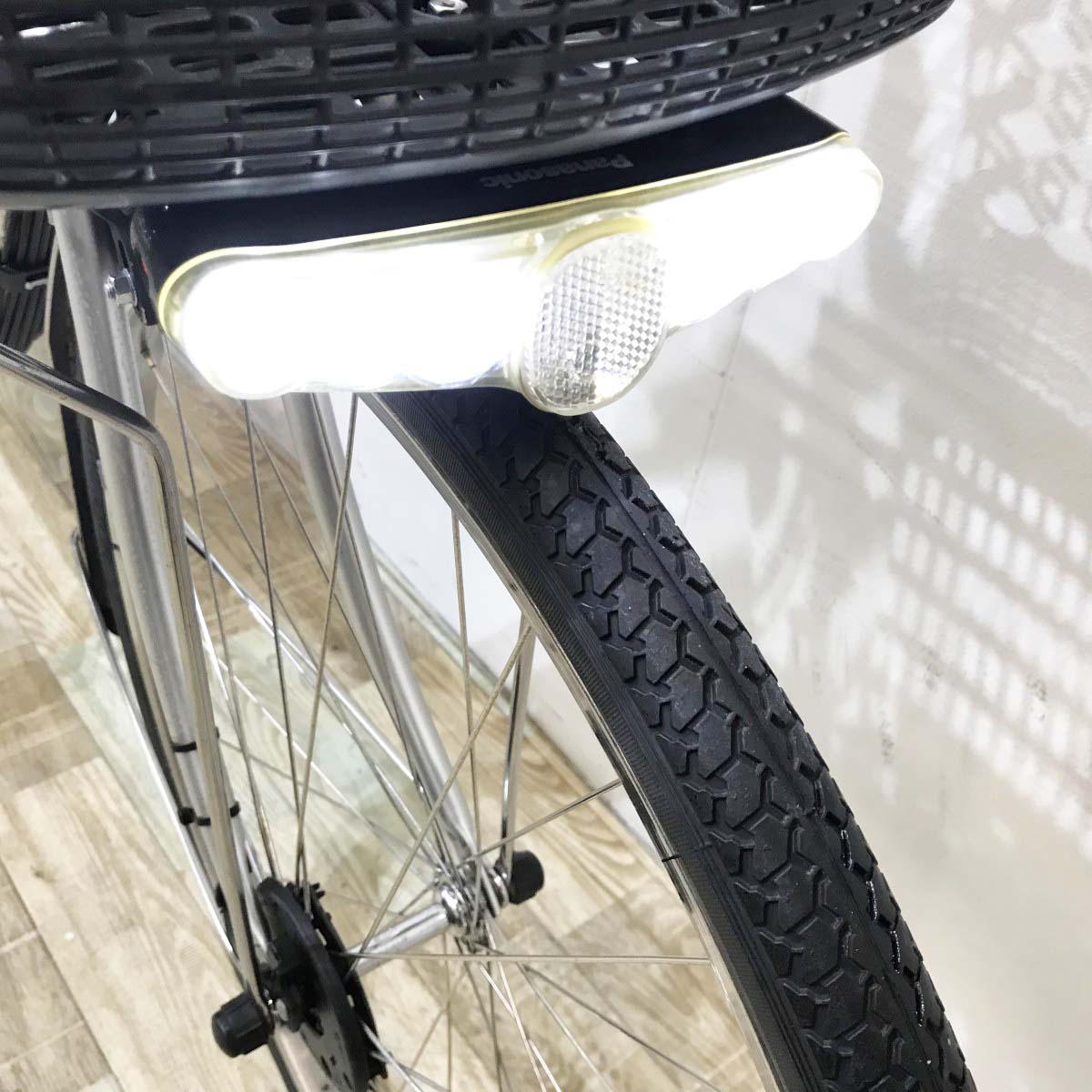 中古電動自転車 パナソニック ビビDX シルバー 26インチ KK088