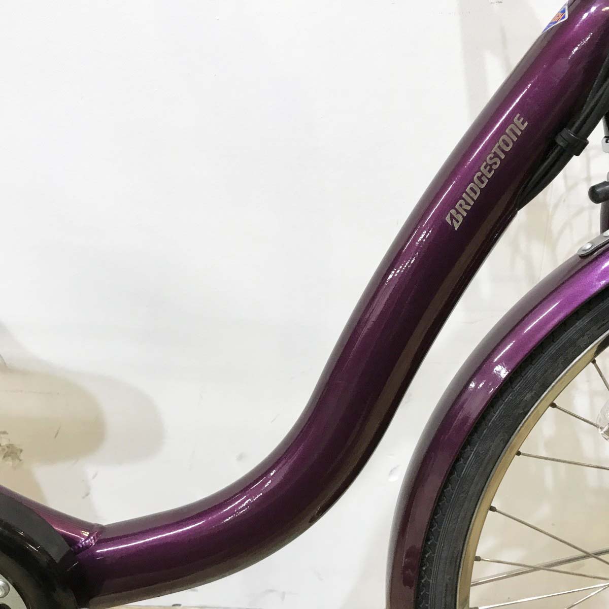中古電動自転車 ブリヂストン フロンティア パープル 24インチ KK099