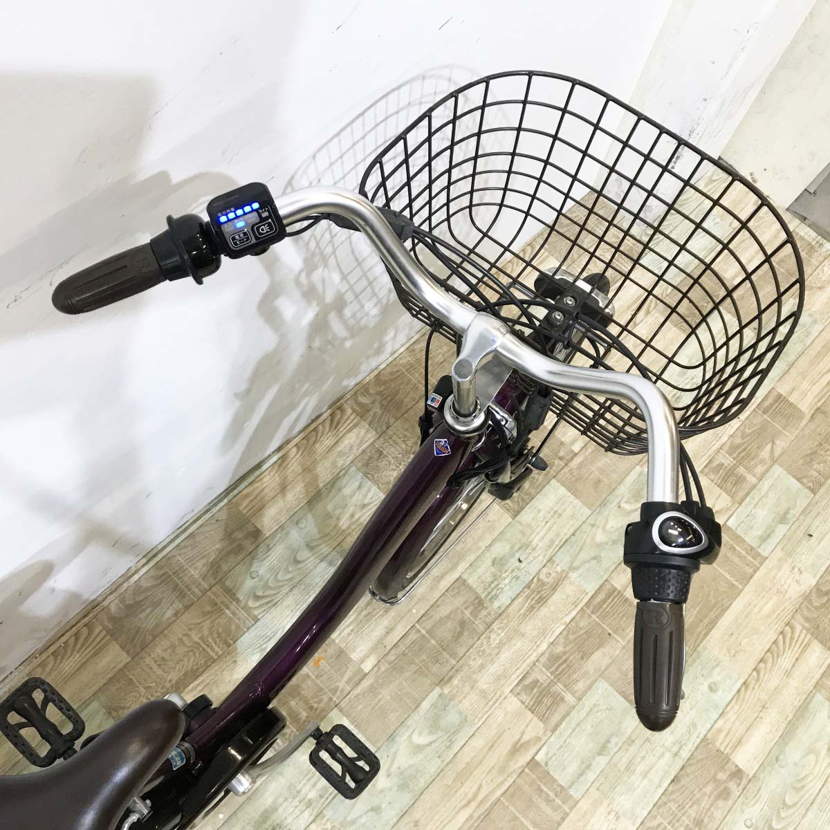 中古電動自転車 ブリヂストン フロンティア パープル 24インチ KK099