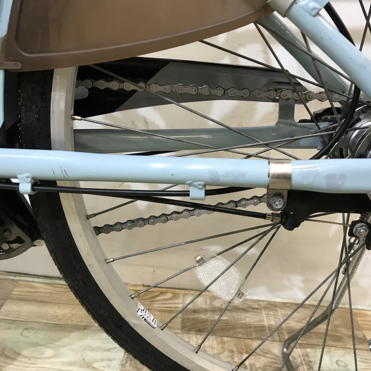 中古電動自転車 ブリヂストン アシスタファイン ブルー 26インチ KK115