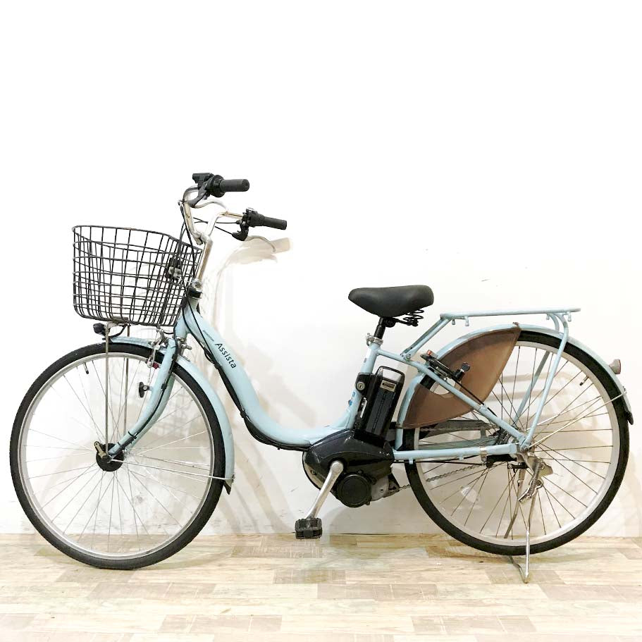 中古電動自転車 ブリヂストン アシスタファイン ブルー 26インチ KK115