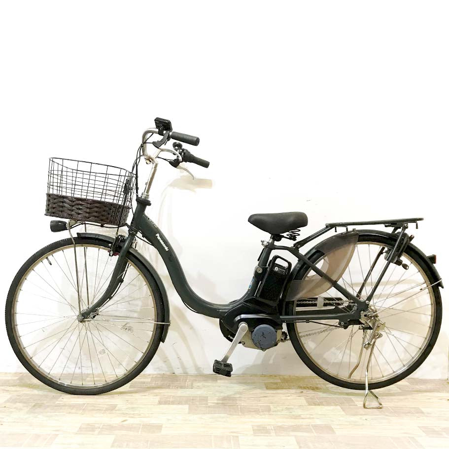 中古電動自転車 パナソニック ティモL カーキ 26インチ KL023