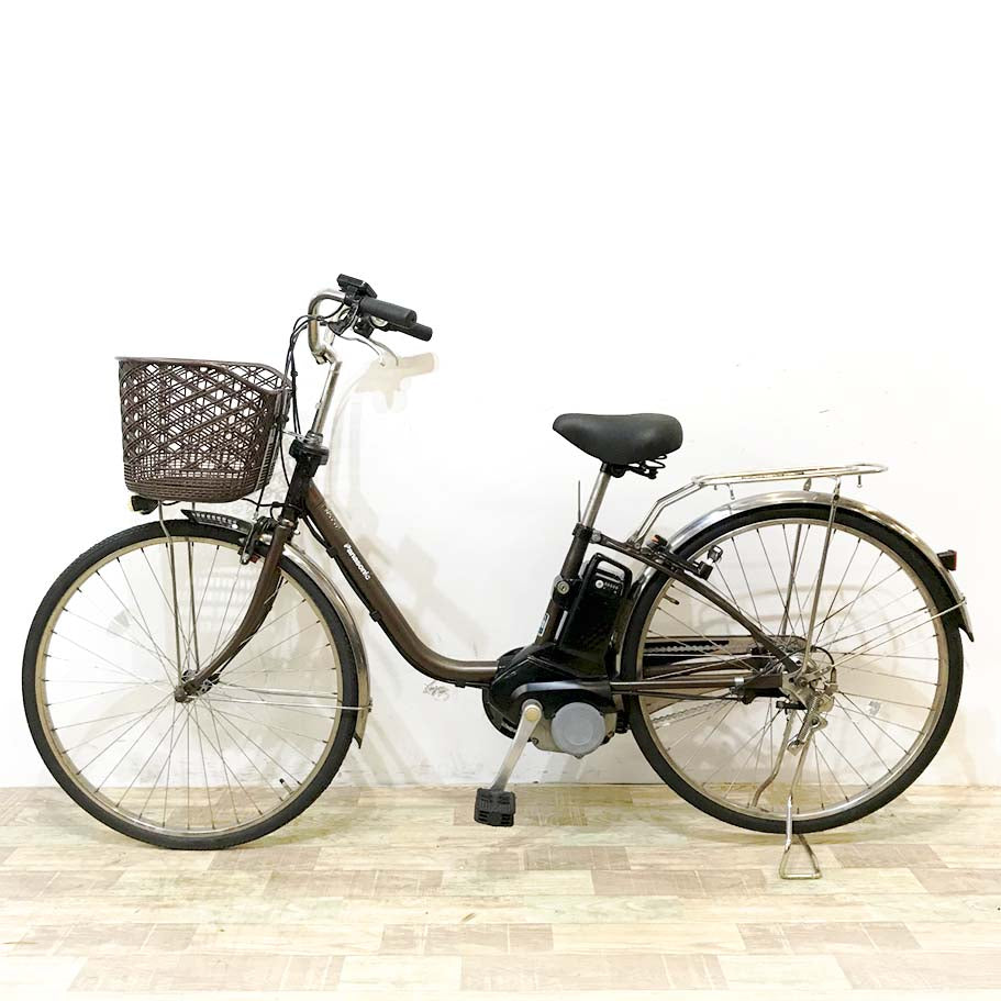 中古電動自転車 パナソニック ビビPX ブラウン 26インチ KL031