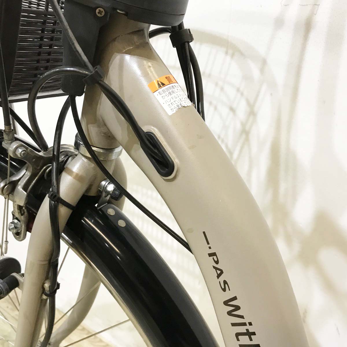中古電動自転車 ヤマハ PAS ウィズ ベージュ 26インチ KL038