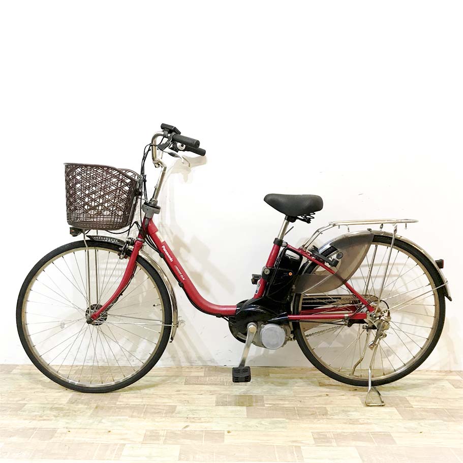 中古電動自転車 パナソニック ビビDX レッド 26インチ KL040