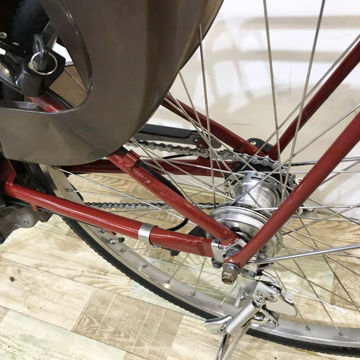 中古電動自転車 ヤマハ PAS ナチュラL DX レッド 26インチ KL050