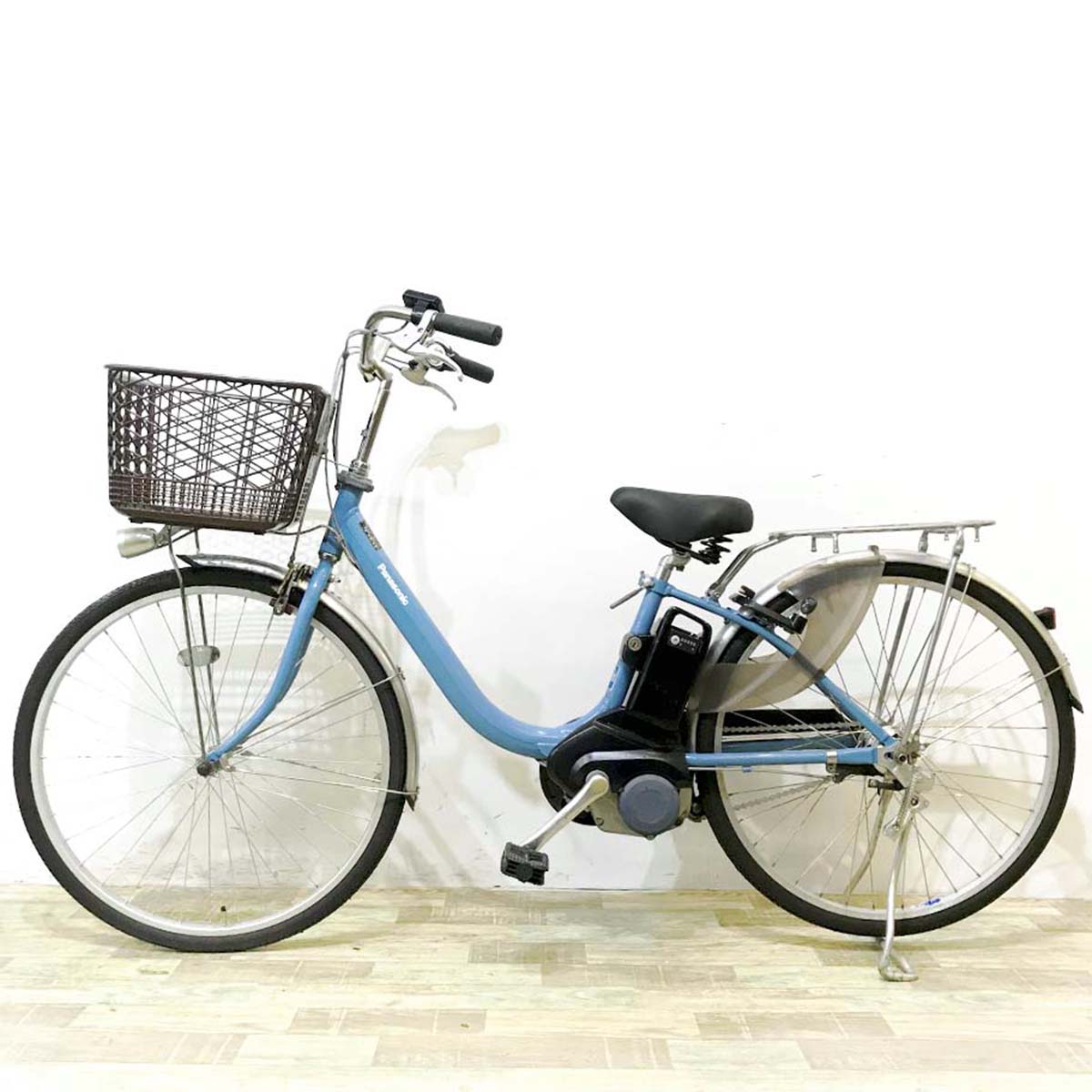 中古電動自転車 パナソニック ビビLU ブルー 26インチ KL054
