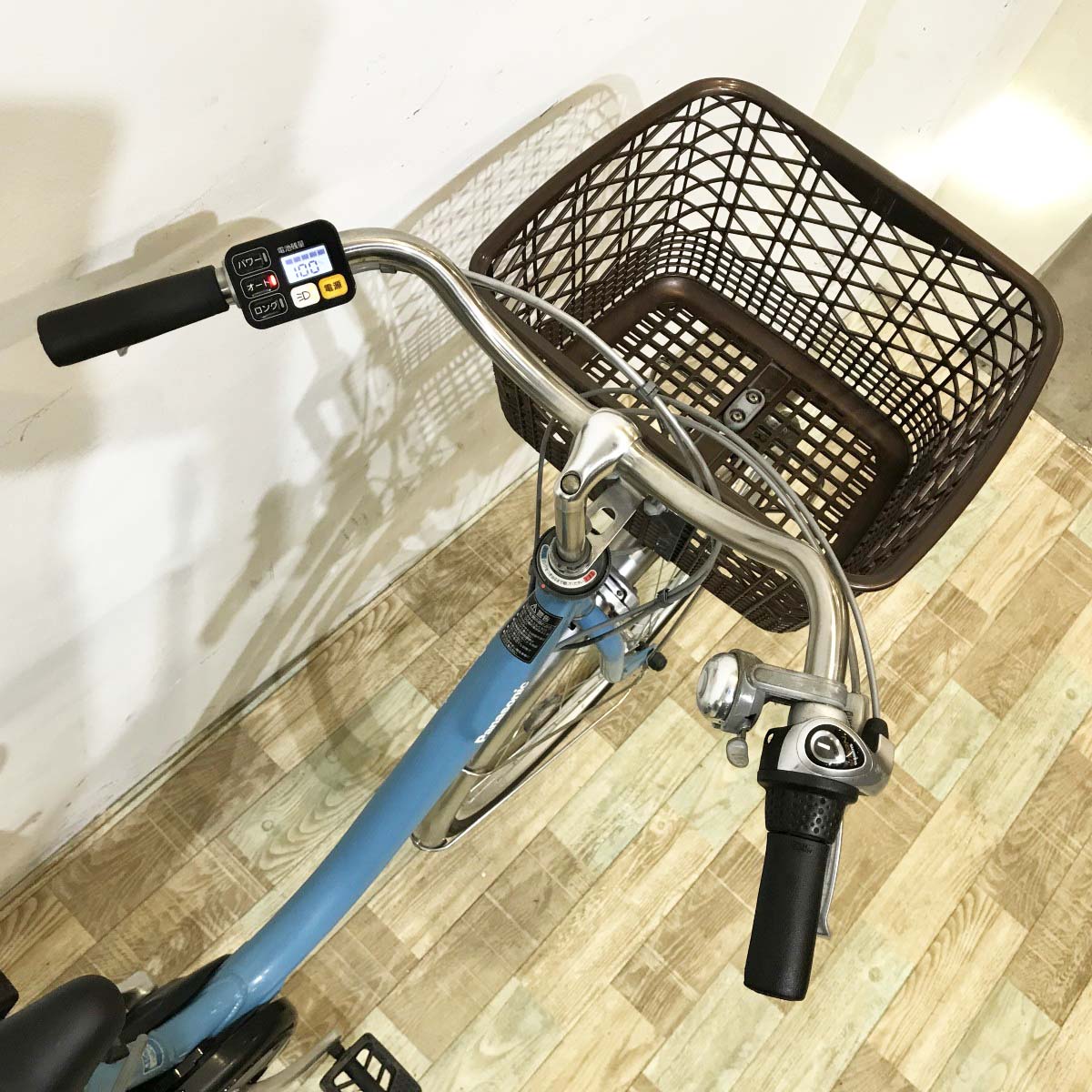 中古電動自転車 パナソニック ビビLU ブルー 26インチ KL054