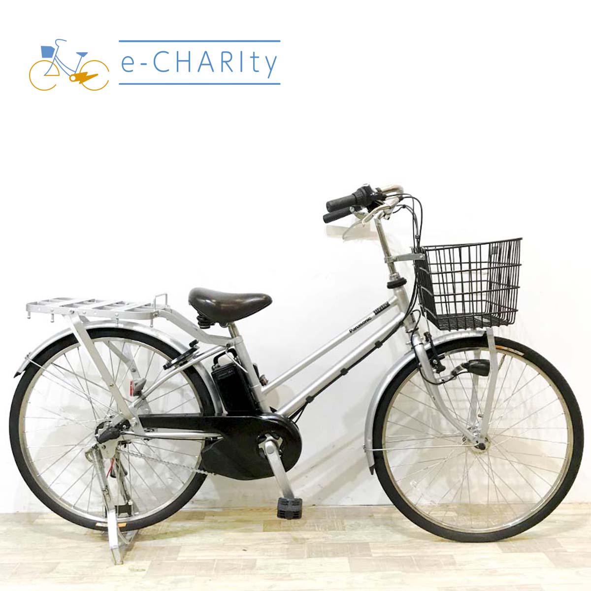 中古電動自転車 パナソニック パートナーDX シルバー 26インチ KL055