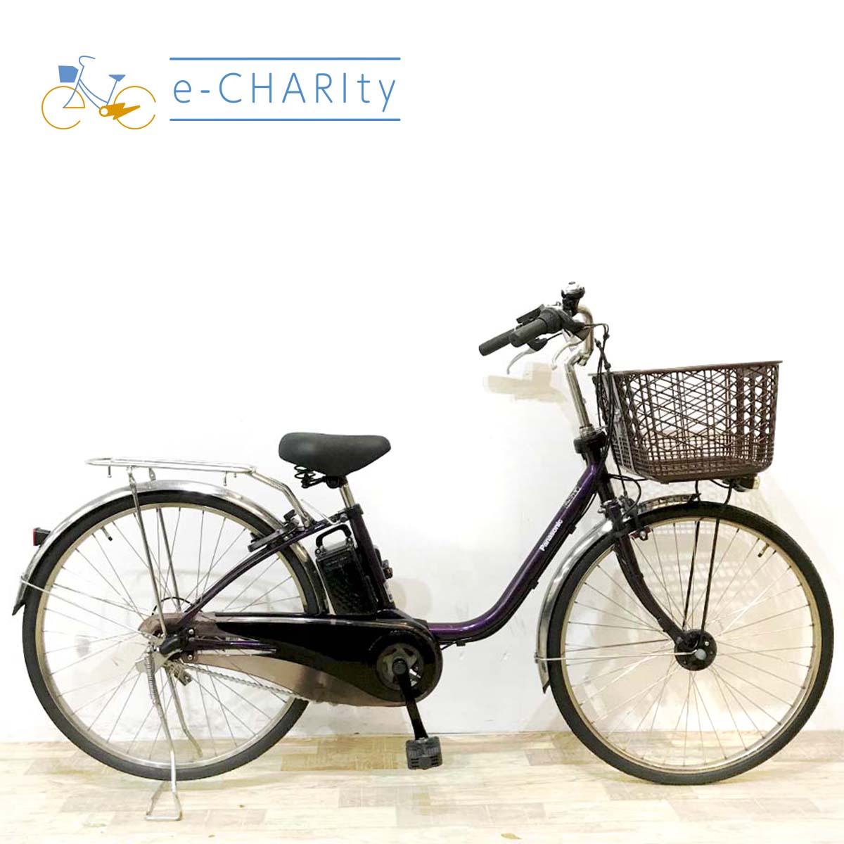 中古電動自転車 パナソニック ビビSL 26インチ レッド 横浜 №8950 中古パナソニック電動自転車特価｜ビビ・ギュット・ベロスターなど豊富