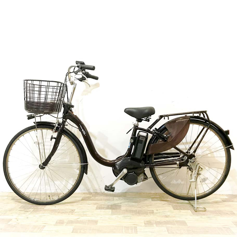 中古電動自転車 ヤマハ PAS ウィズ ブラウン 26インチ KL066