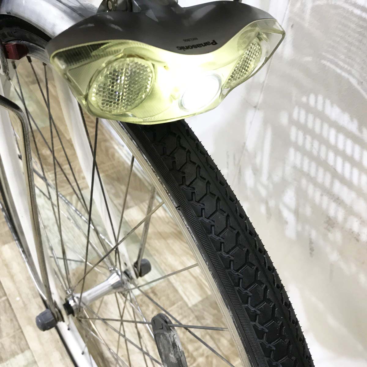 中古電動自転車 パナソニック ビビ ライトU ホワイト 26インチ KL067