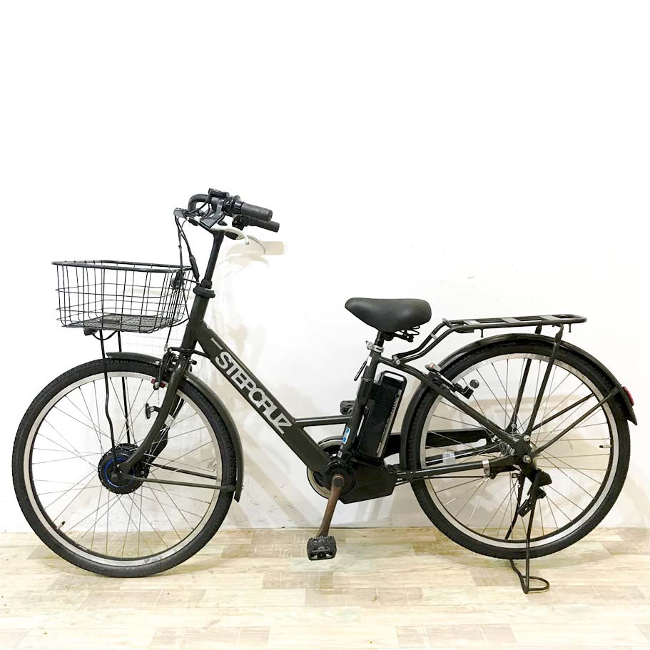 中古電動自転車 ブリヂストン ステップクルーズe カーキ 26インチ KL103