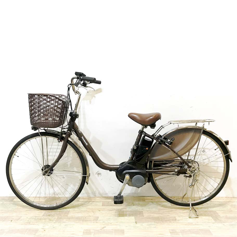 中古電動自転車 パナソニック ビビDX ブラウン 26インチ KL104