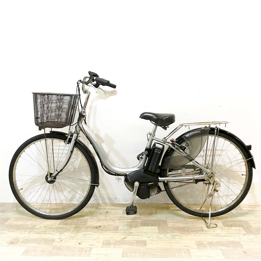 中古電動自転車 ヤマハ PAS ナチュラL シルバー 26インチ KL115