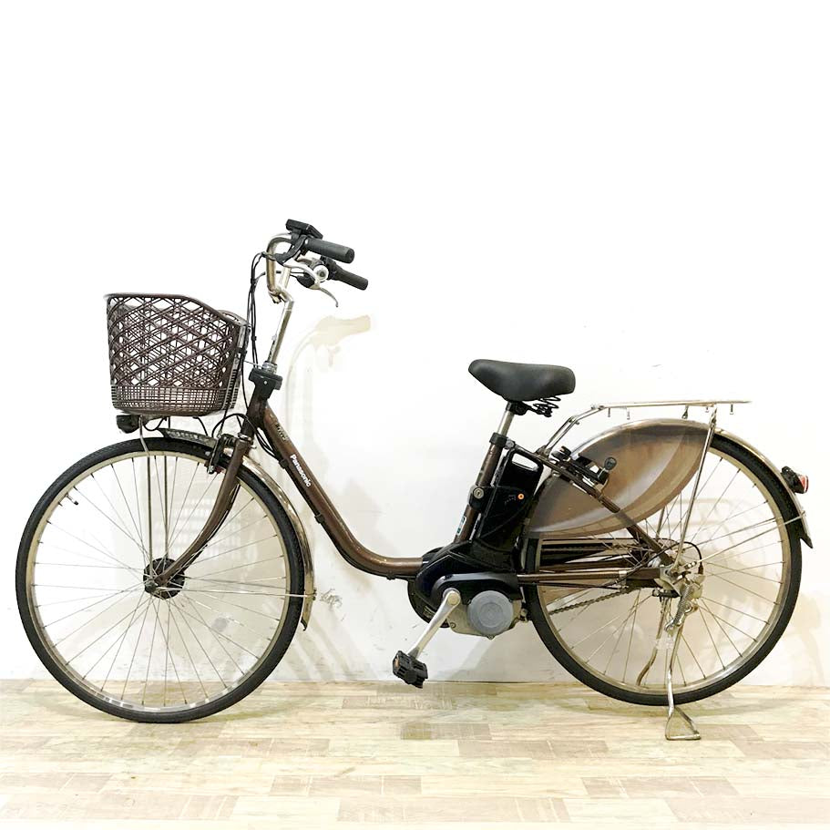中古電動自転車 パナソニック ビビDX ブラウン 26インチ KL125