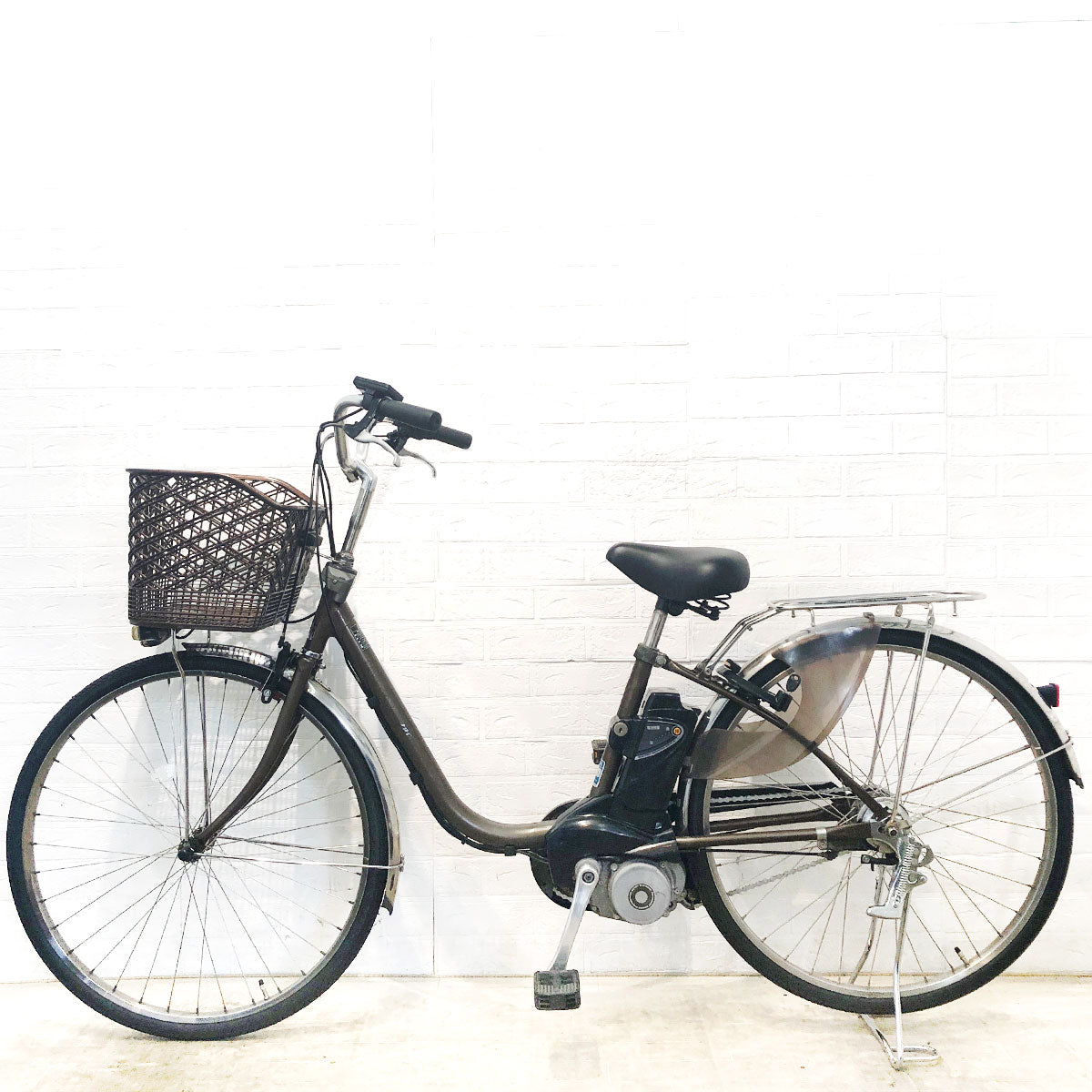 中古電動自転車 訳あり パナソニック ビビ DX ブラウン 26インチ YE098