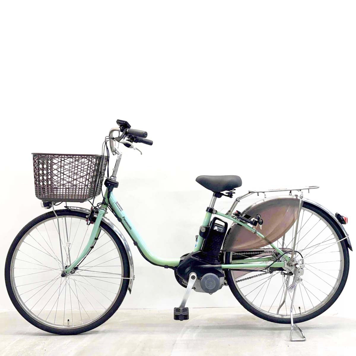 中古電動自転車 パナソニック ビビDX グリーン 26インチ YJ146