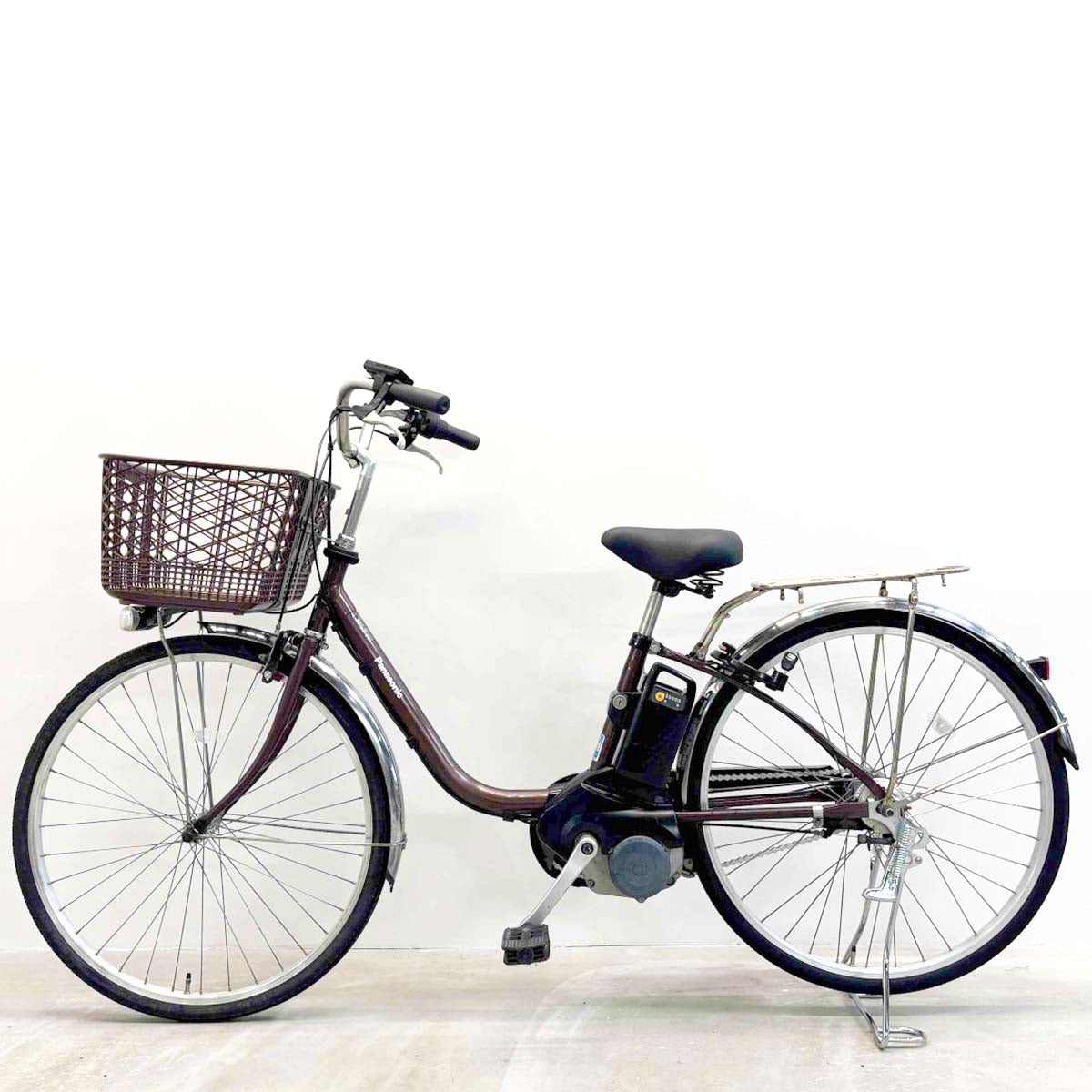 中古電動自転車 パナソニック ビビSX ブラウン 26インチ YJ147