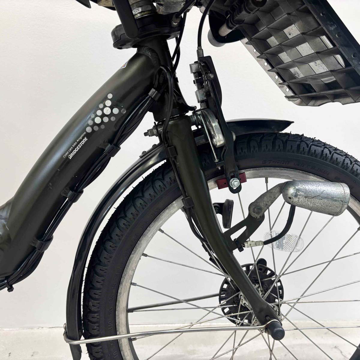 中古電動自転車 ブリヂストン アンジェリーノプティットe カーキ 20インチ YK003