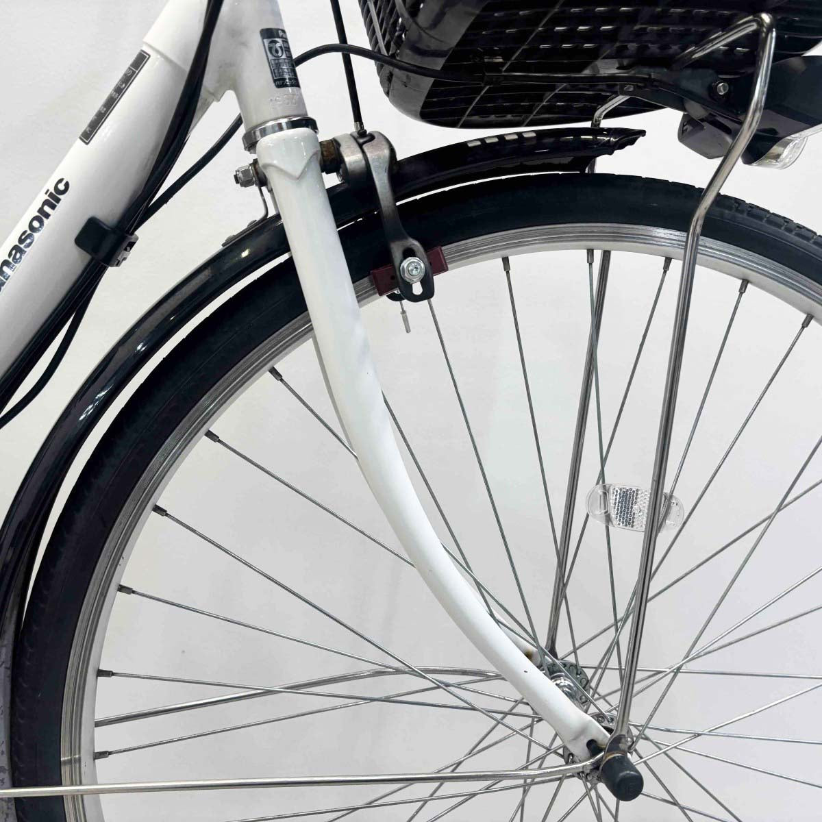 中古電動自転車 パナソニック ビビYX ホワイト 26インチ YK007