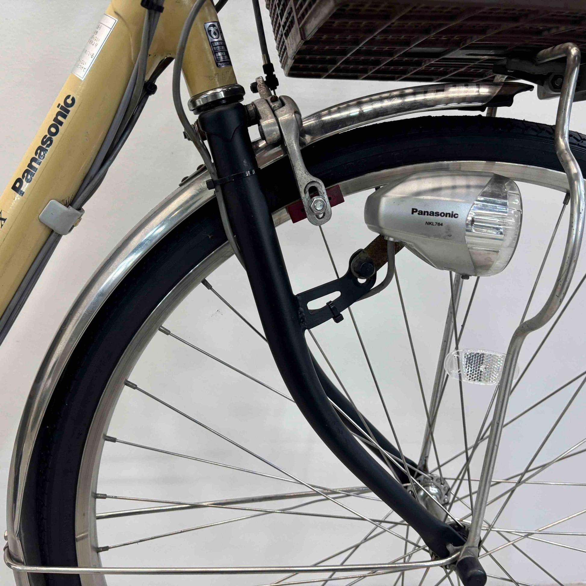 中古電動自転車 パナソニック ビビDX ベージュ 26インチ YK010
