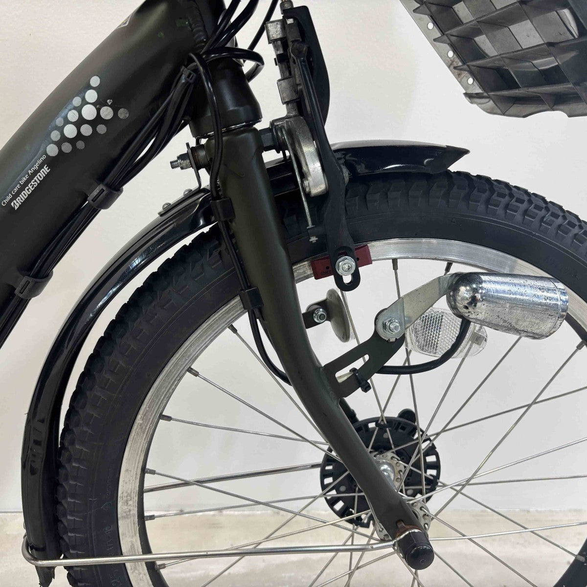 中古電動自転車 ブリヂストン アンジェリーノプティットe カーキ 20インチ YK014