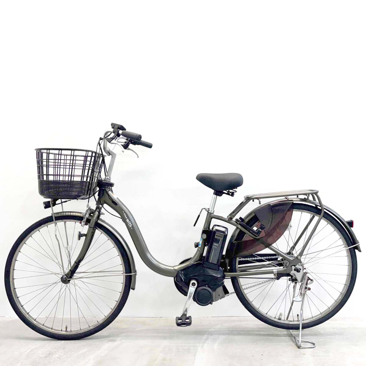 中古電動自転車 ヤマハ PAS ウィズ グリーン 26インチ YK015